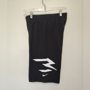 Nike Black Shorts with White Graphic Logo